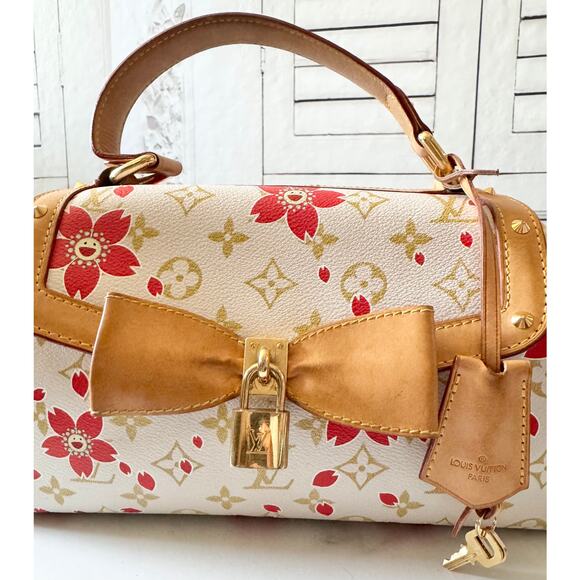 Louis Vuitton X Takashi Murakami Monogram Cherry Blossom Sac Retro Red - Picture 7 of 13